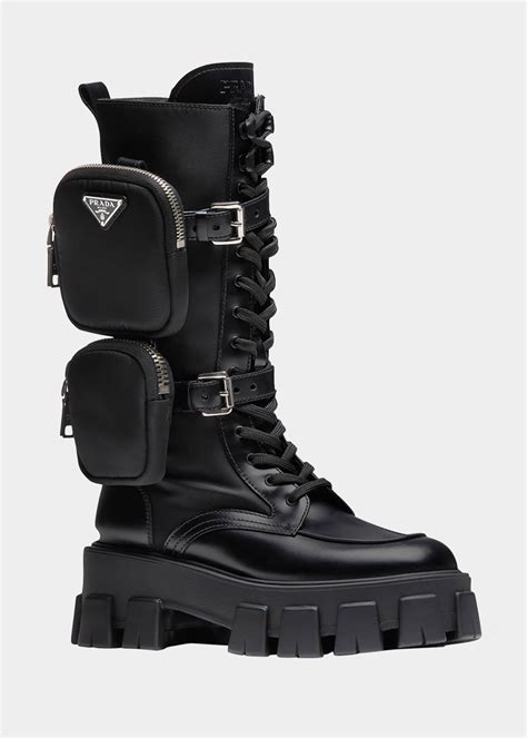 prada flower boot|prada combat boots sale.